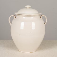 19th Century, French, White Glazed Confit Pot