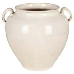 19th Century French White Glazed Honey Pot