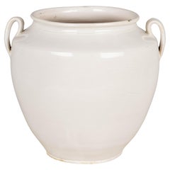 19th Century French White Glazed Honey Pot