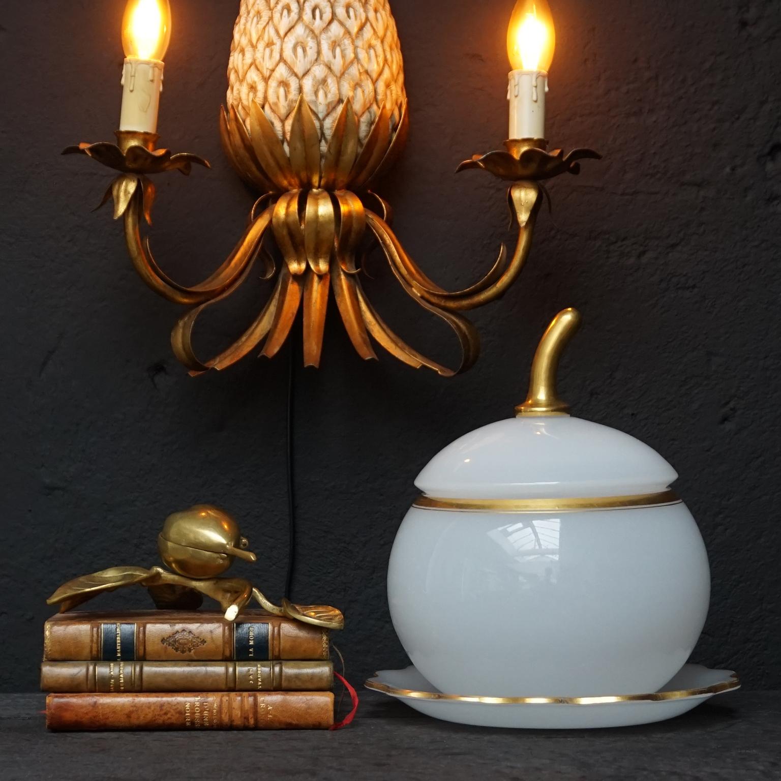 glass pumpkin bowl