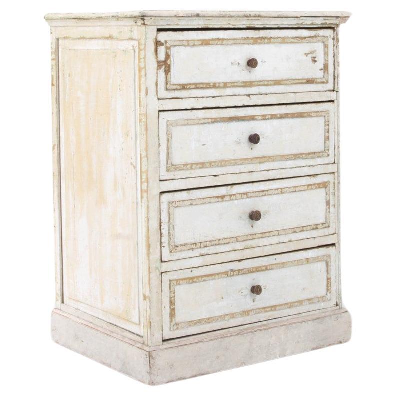 19th Century French White Patinated Chest of Drawers For Sale