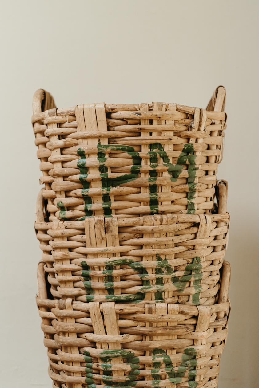19th Century French Wicker Baskets For Sale 12
