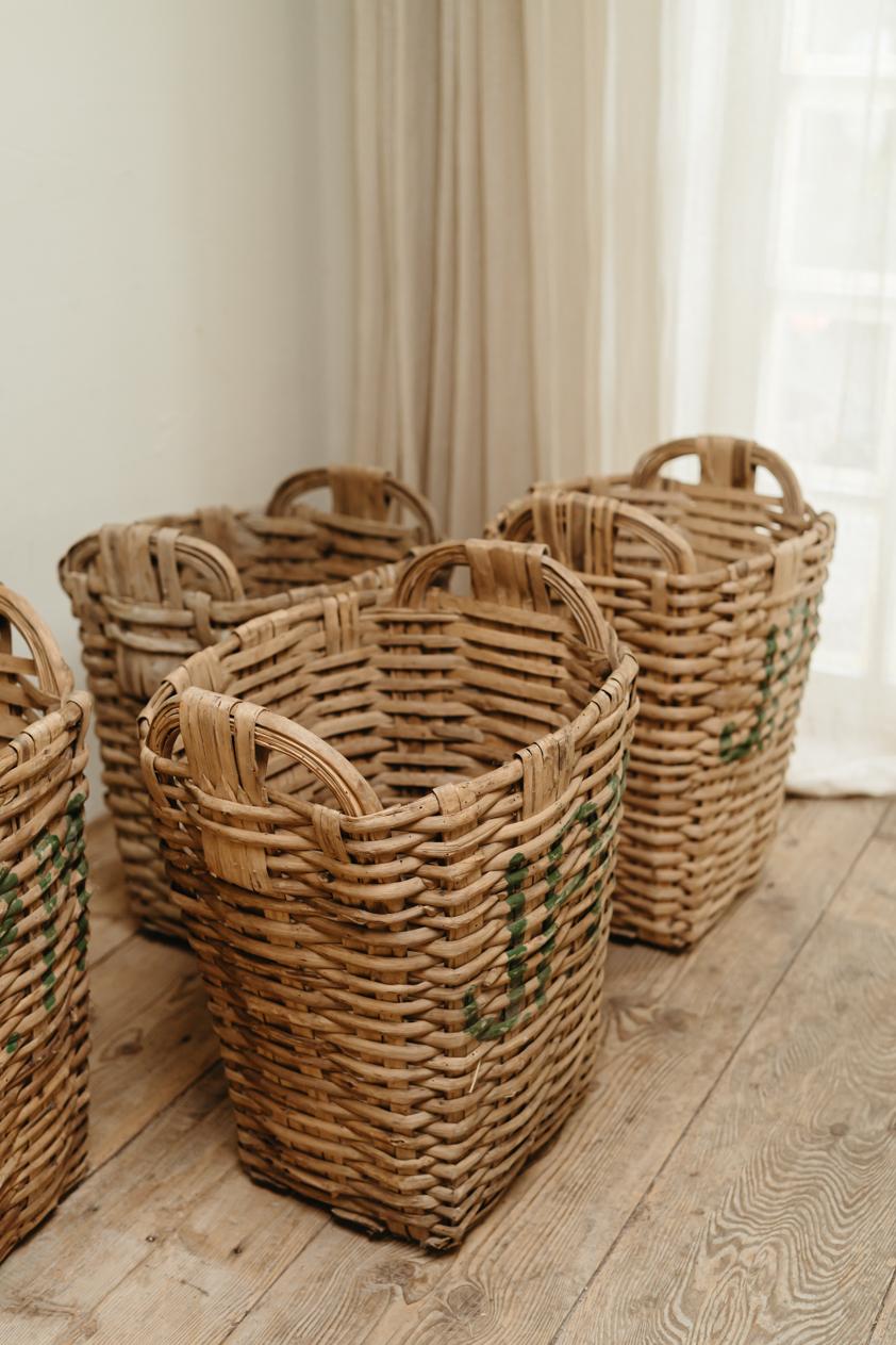 19th Century French Wicker Baskets For Sale 3