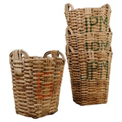Antique 19th Century French Wicker Baskets