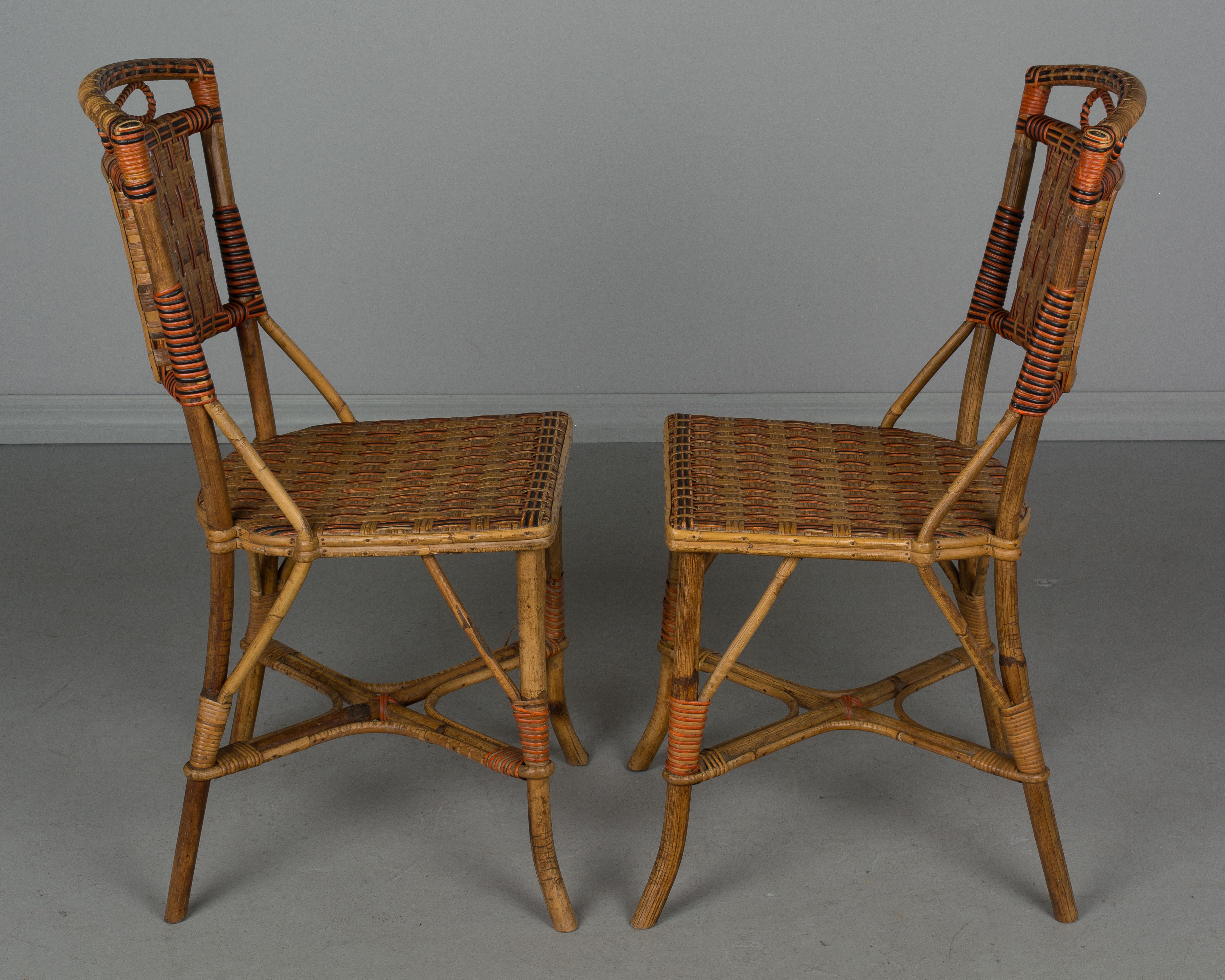 19th Century French Wicker Rattan Dining Set 12