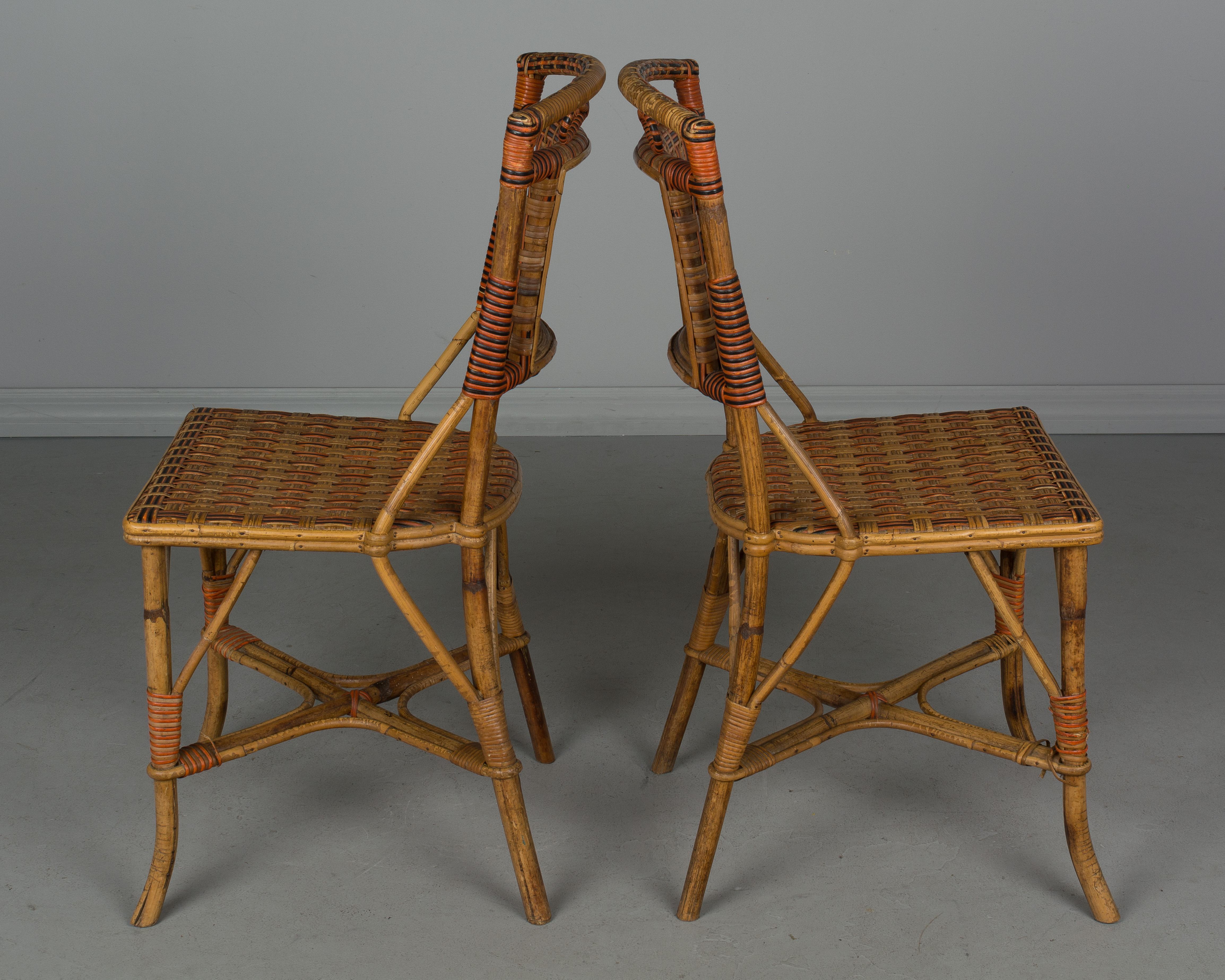 19th Century French Wicker Rattan Dining Set 13