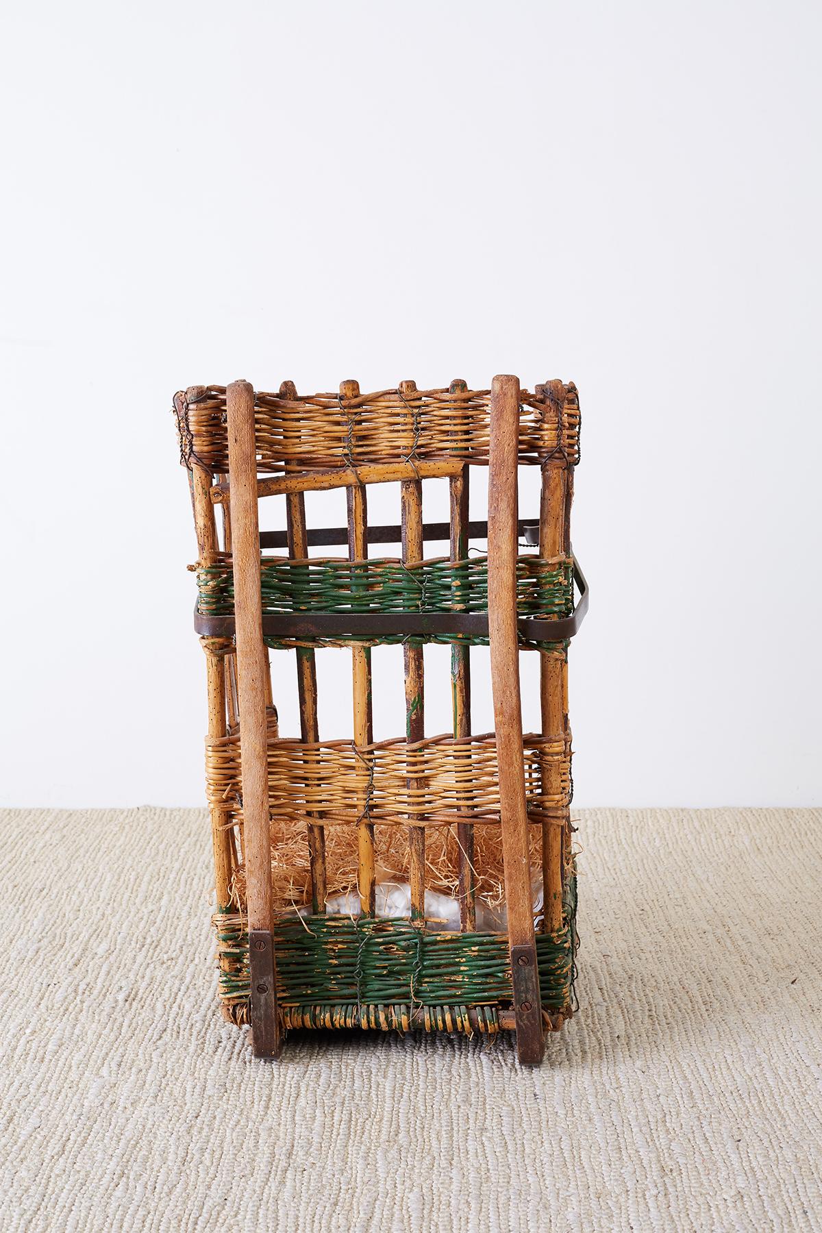 19th Century French Wicker Harvest Display Basket 7