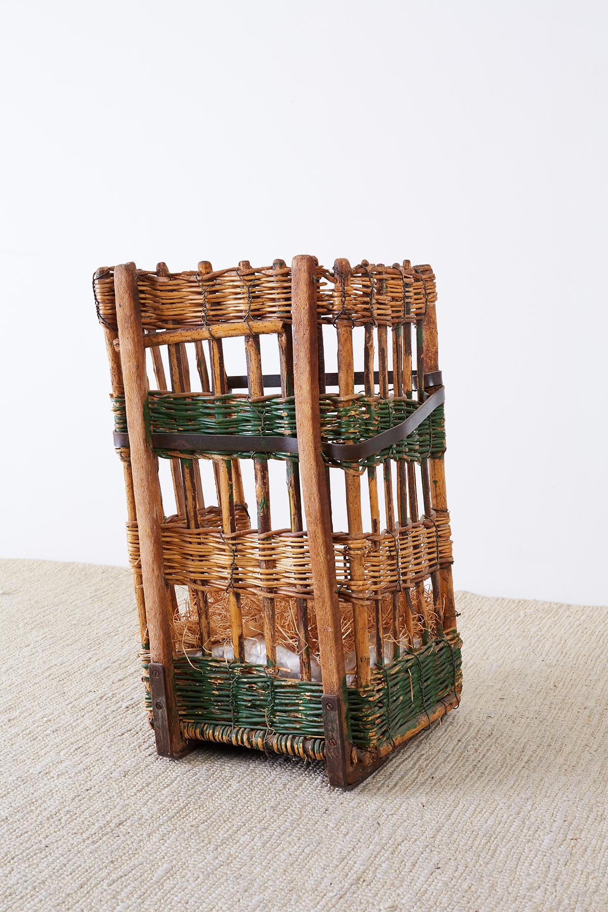 19th Century French Wicker Harvest Display Basket 8
