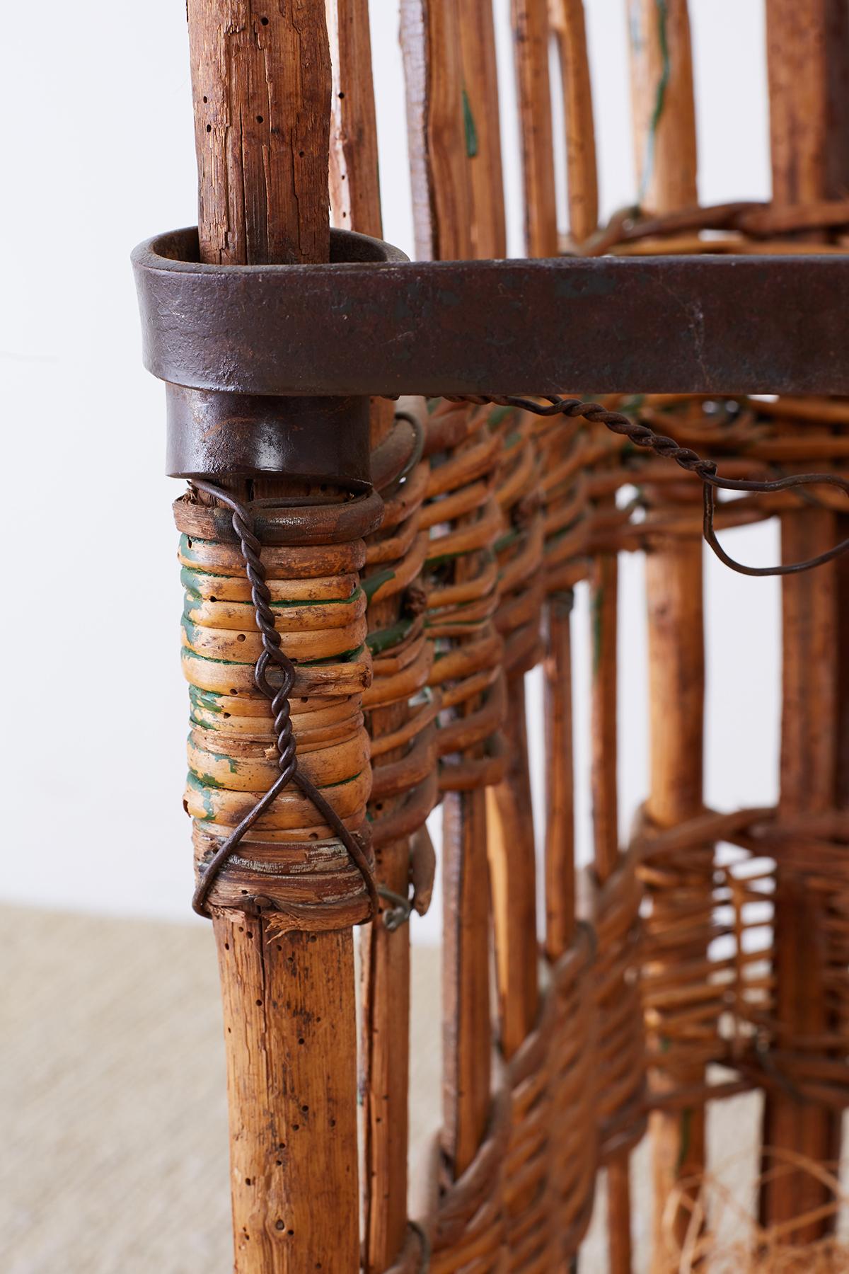 19th Century French Wicker Harvest Display Basket 3