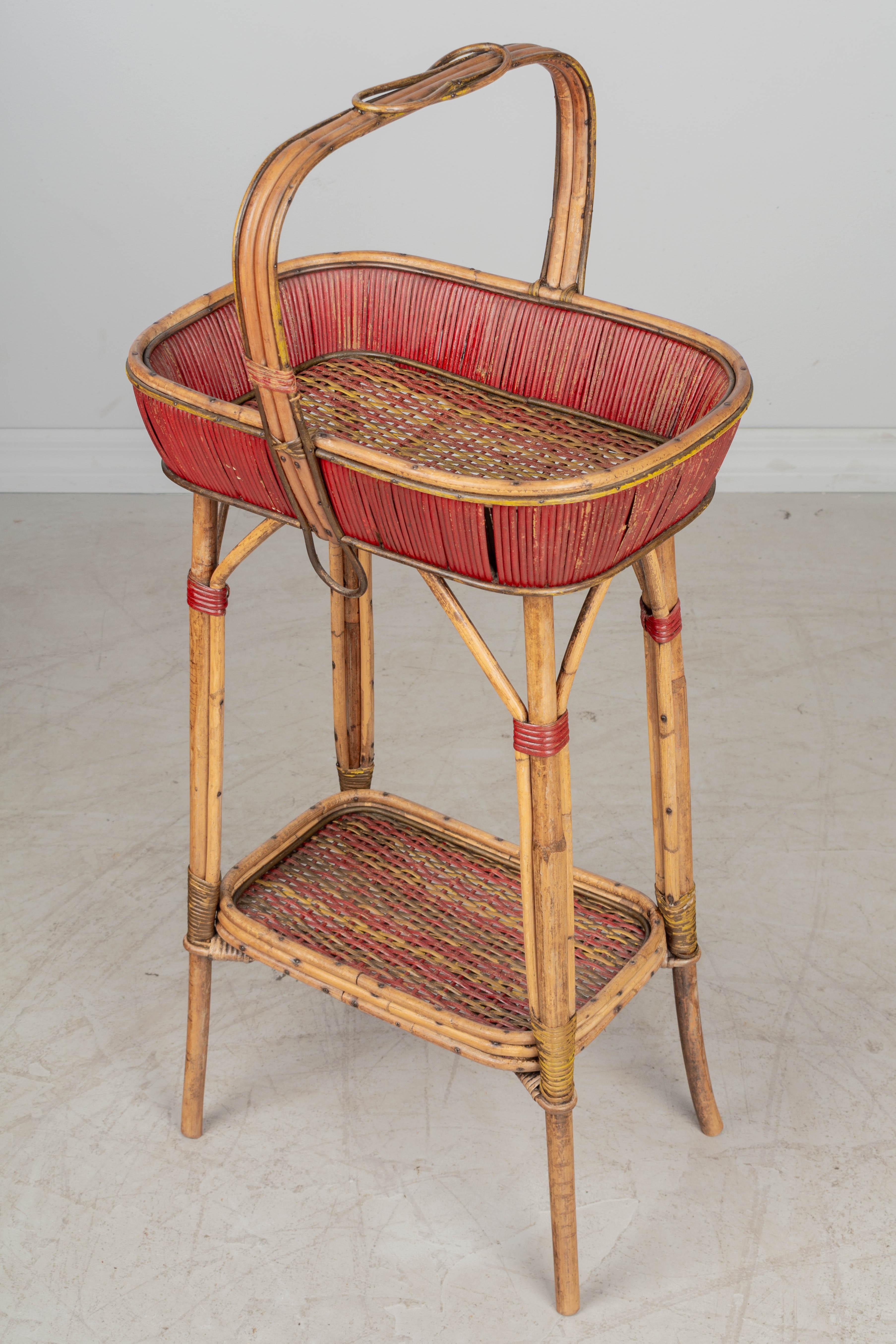 20th Century 19th Century French Wicker Stand For Sale