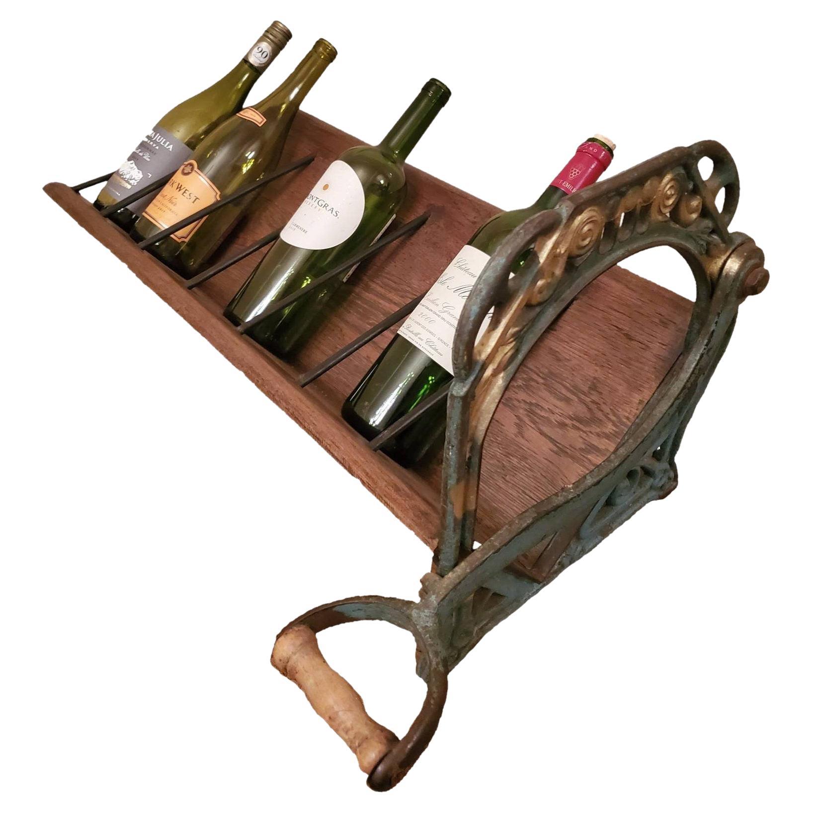 19th Century French Wine Rack Fashioned from Bread Slicer