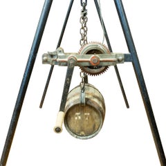 19th Century French Wine Scale with Barrel