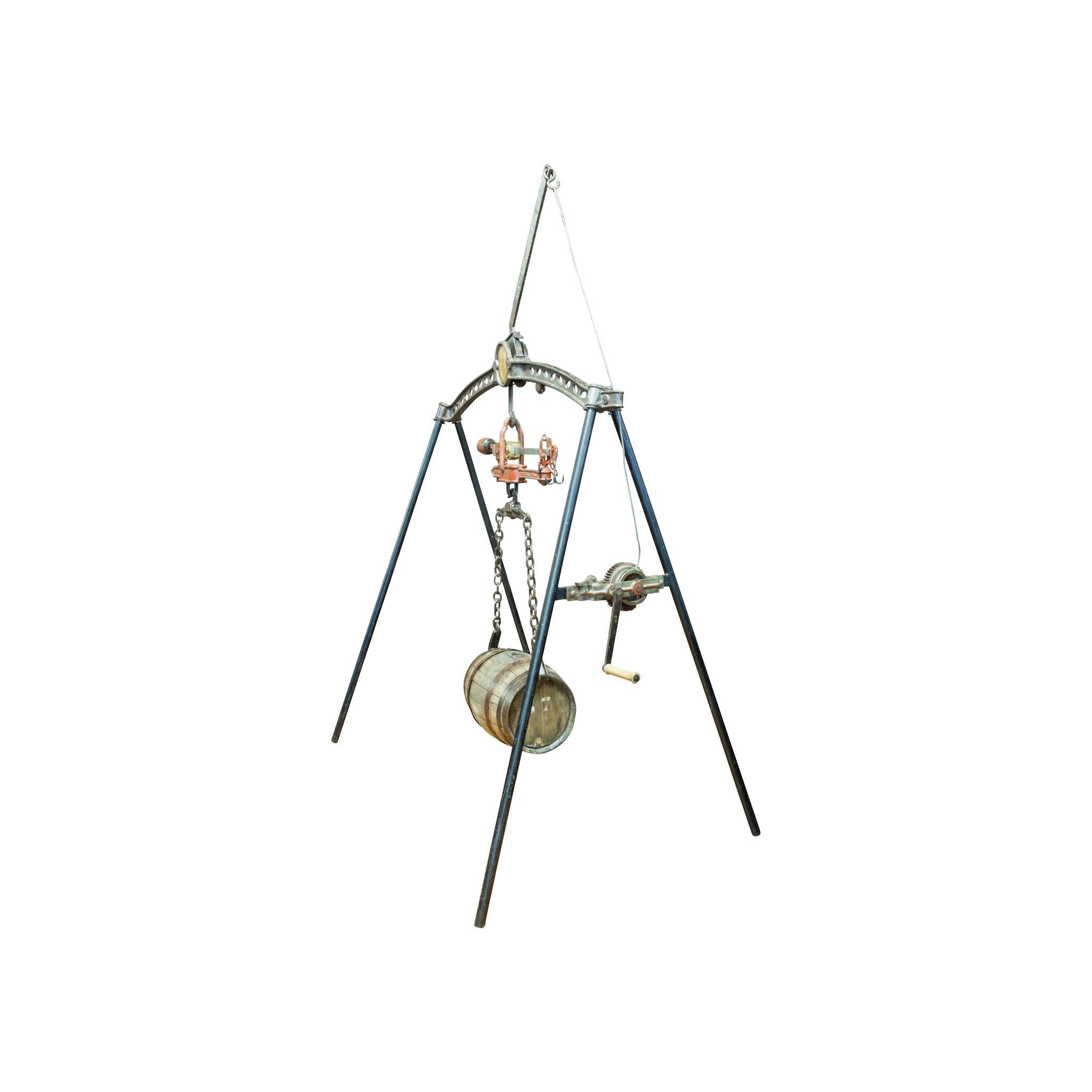 19th Century French Wine Scale with Barrel For Sale 1