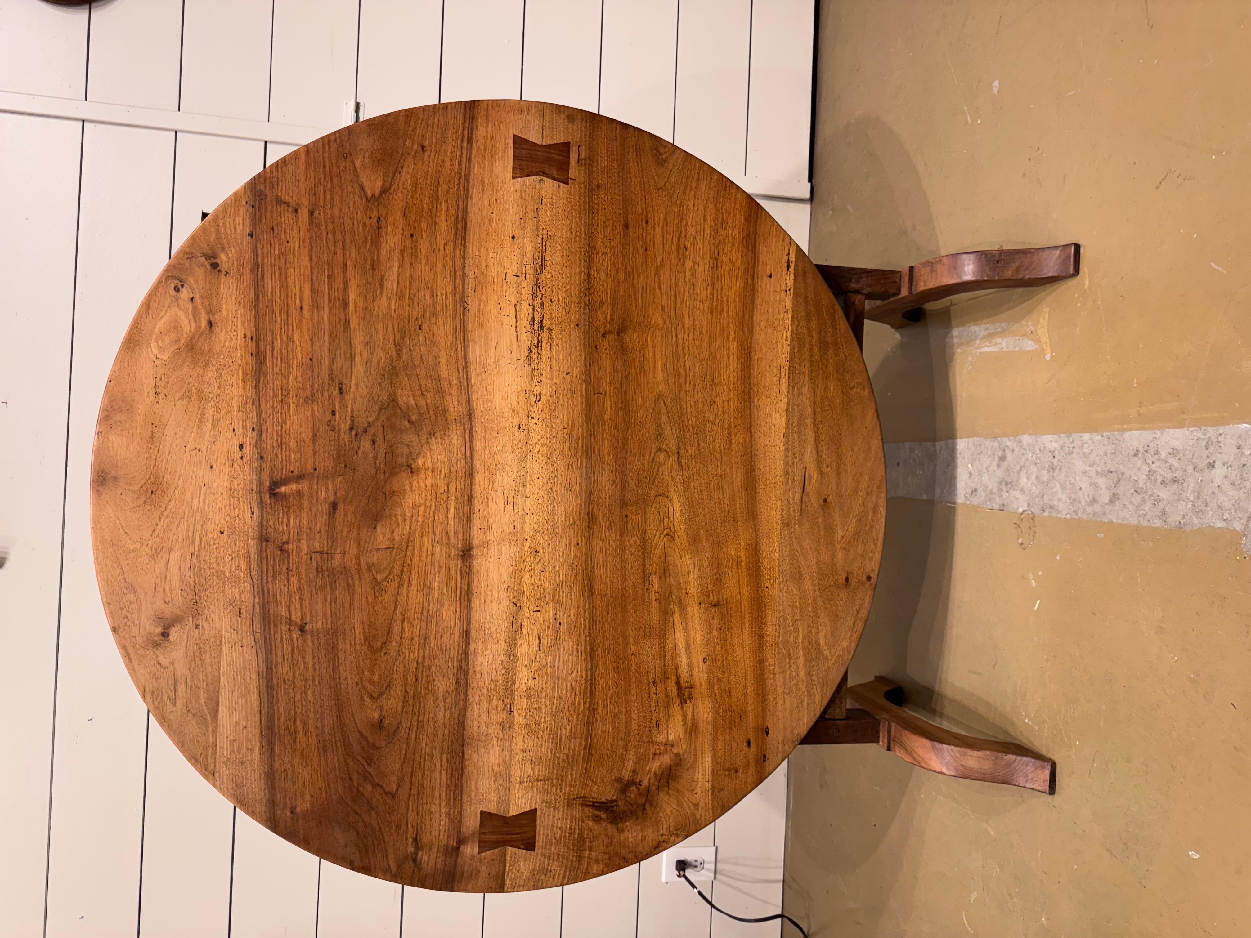 Wood 19th Century French Wine Table For Sale