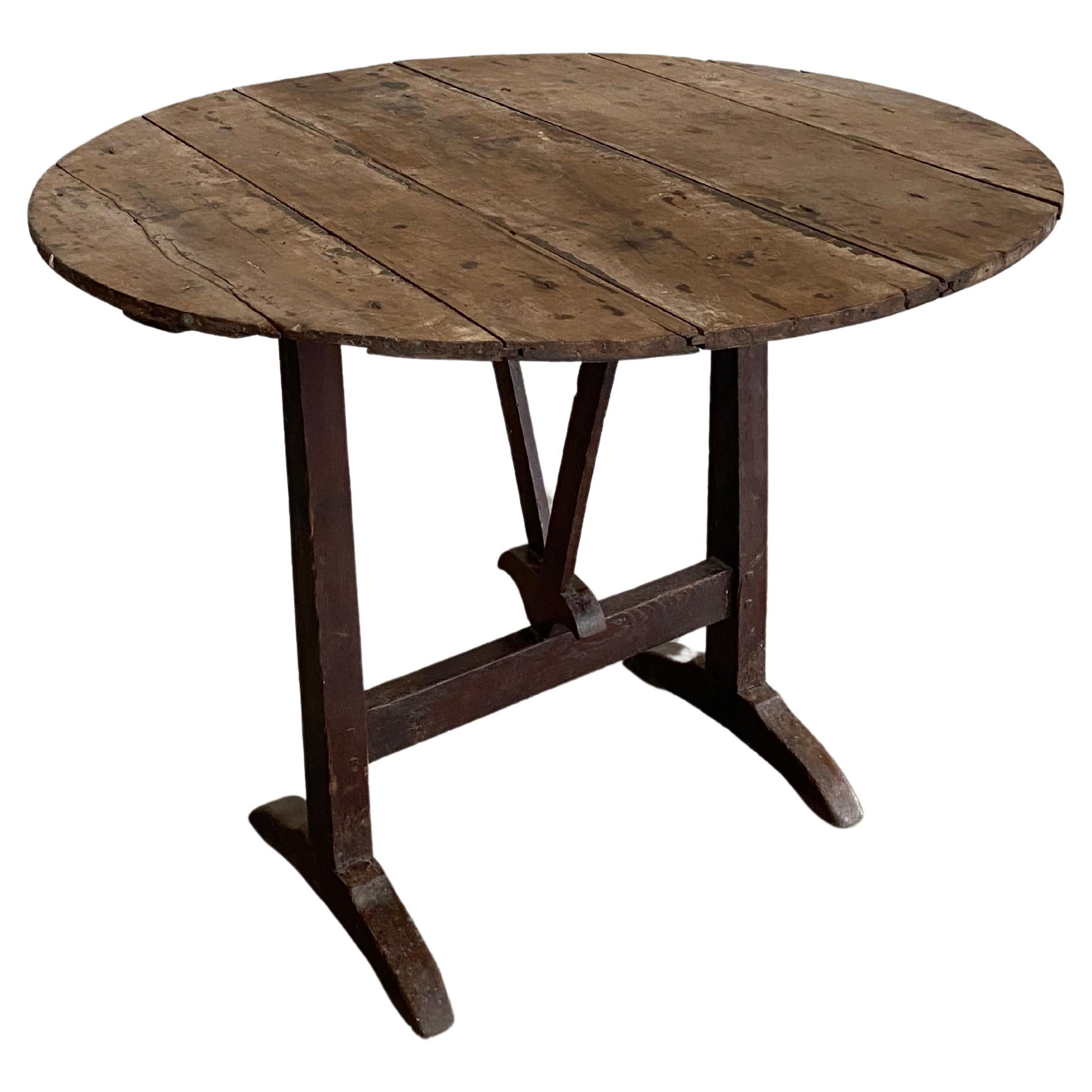 19th Century French Wine Tasting Table For Sale