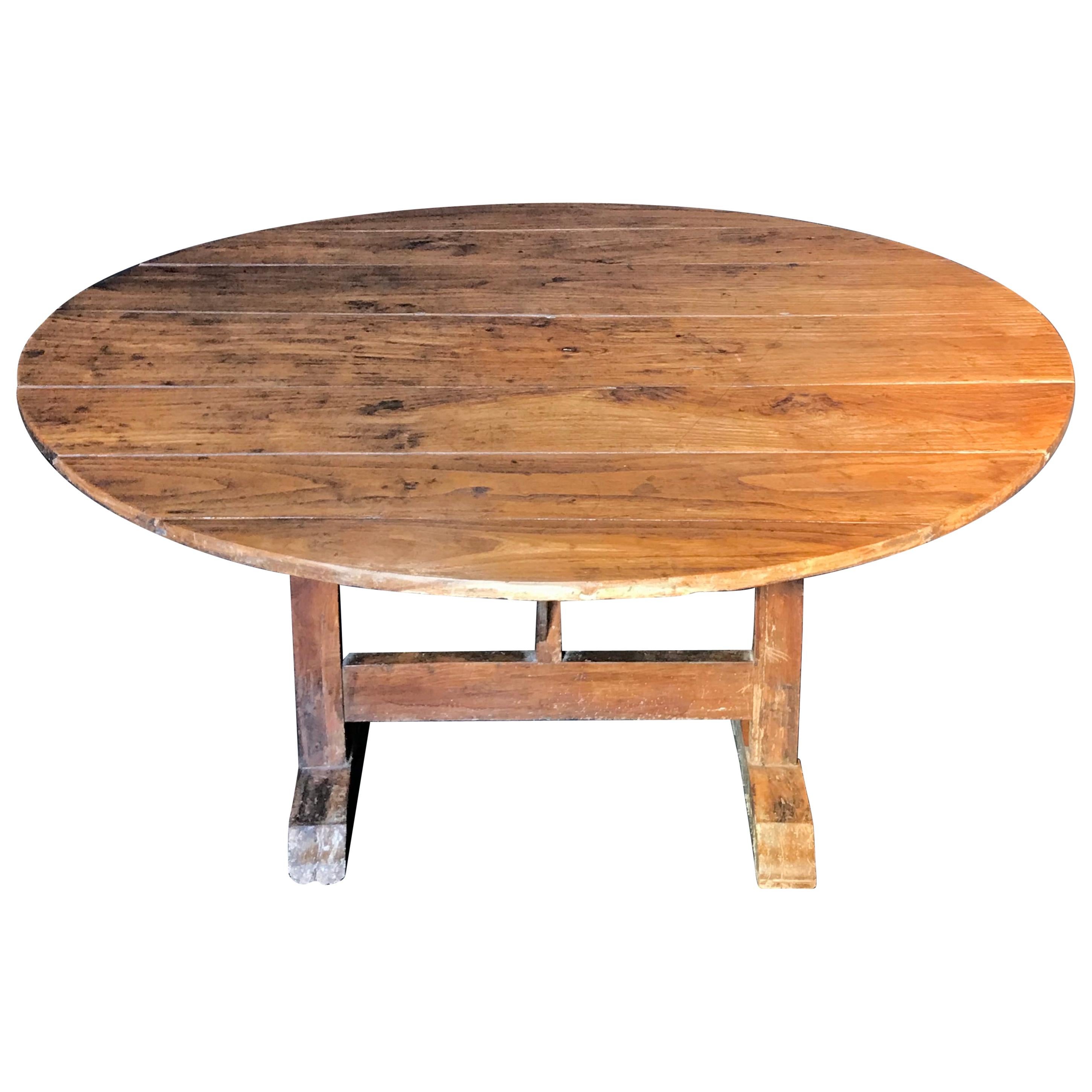 19th Century French Wine Tasting Table Gorgeous Wood