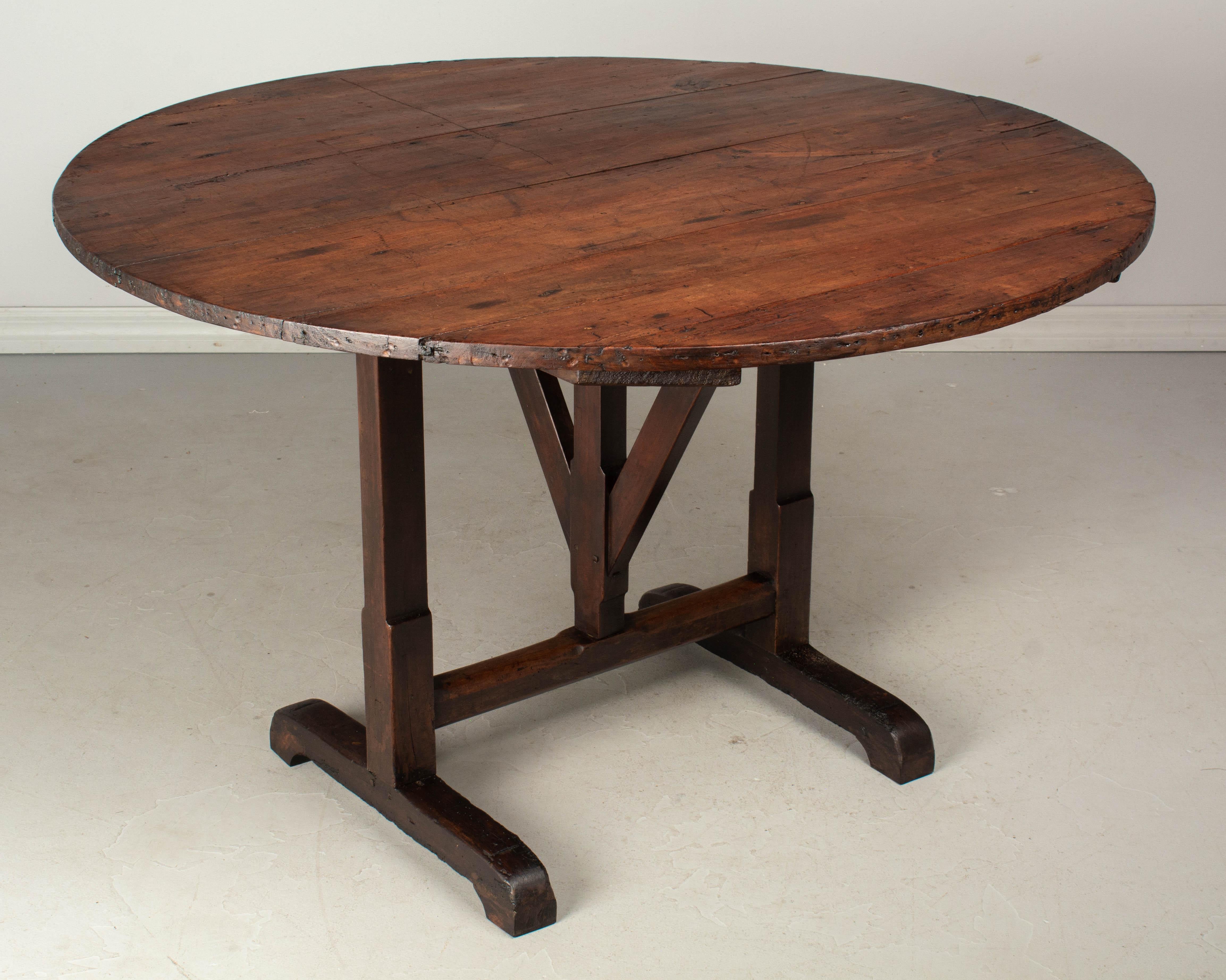 19th Century French Wine Tasting Table or Tilt-Top Dining Table 2