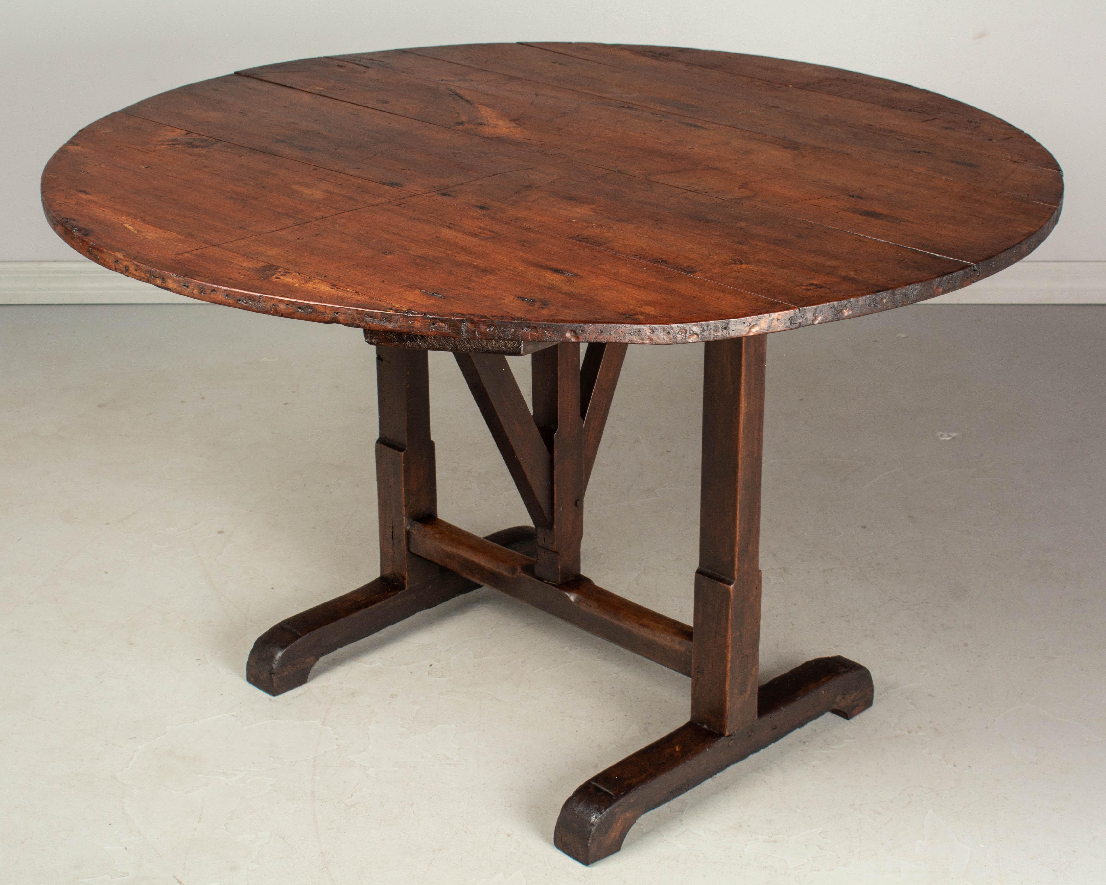 19th Century French Wine Tasting Table or Tilt-Top Dining Table 3
