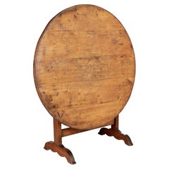 19th Century French Wine Tasting Table or Tilt-Top Dining Table