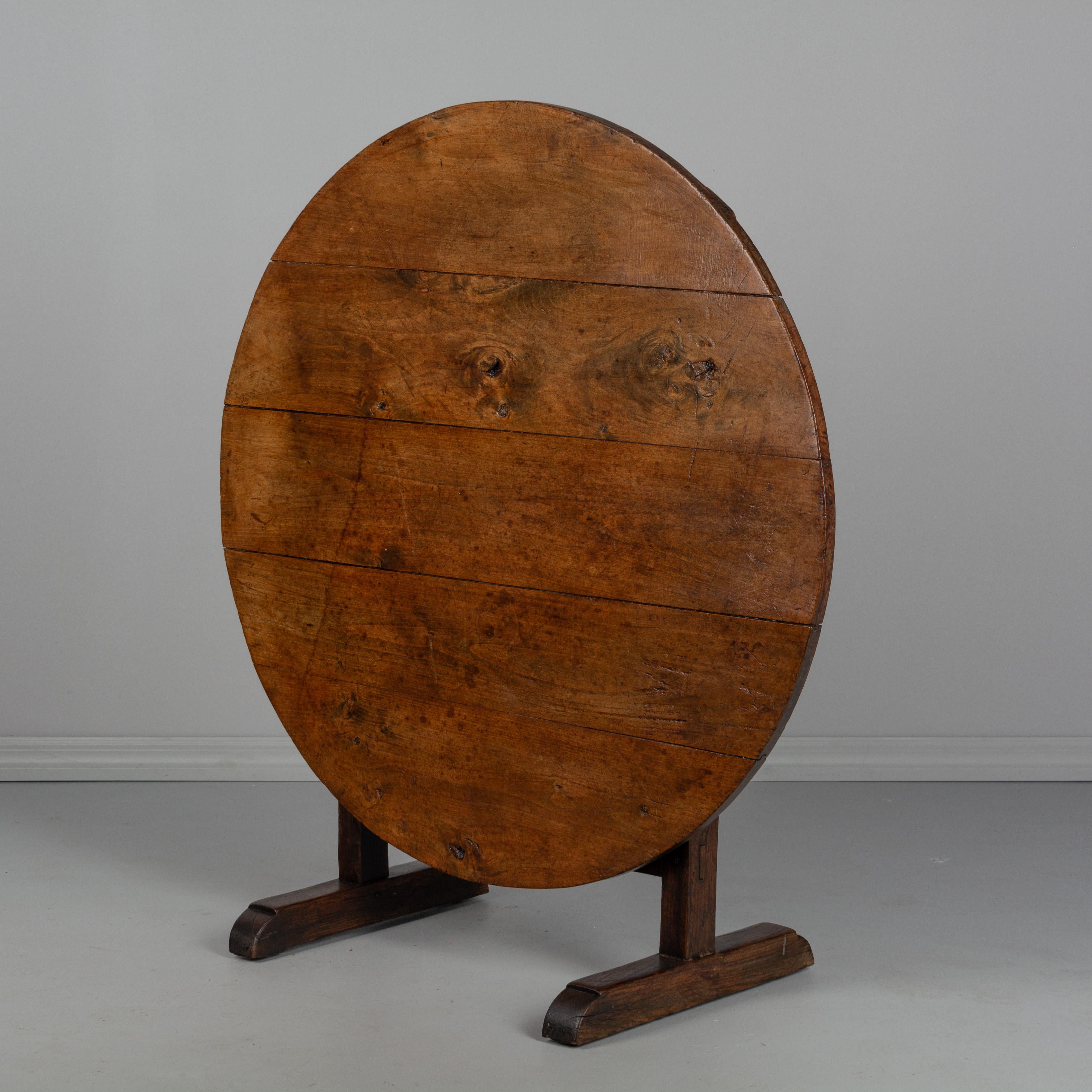 Hand-Crafted Country French Wine Tasting Table or Tilt-Top Table