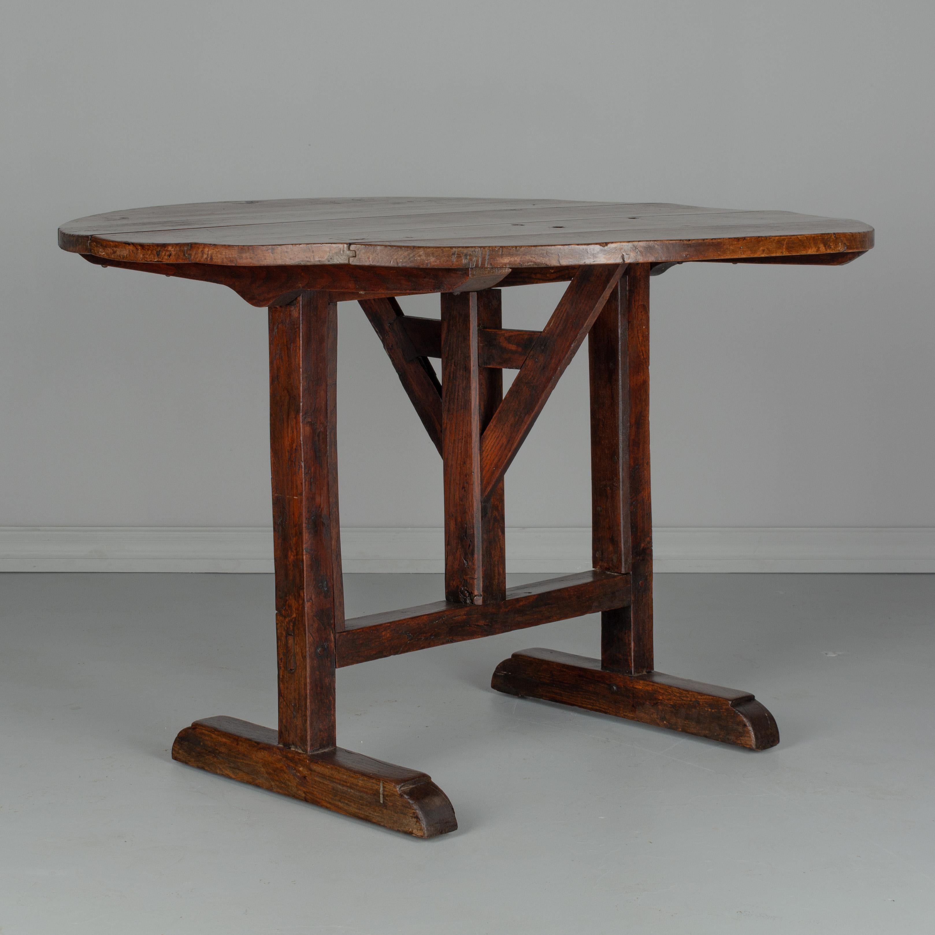 Oak Country French Wine Tasting Table or Tilt-Top Table