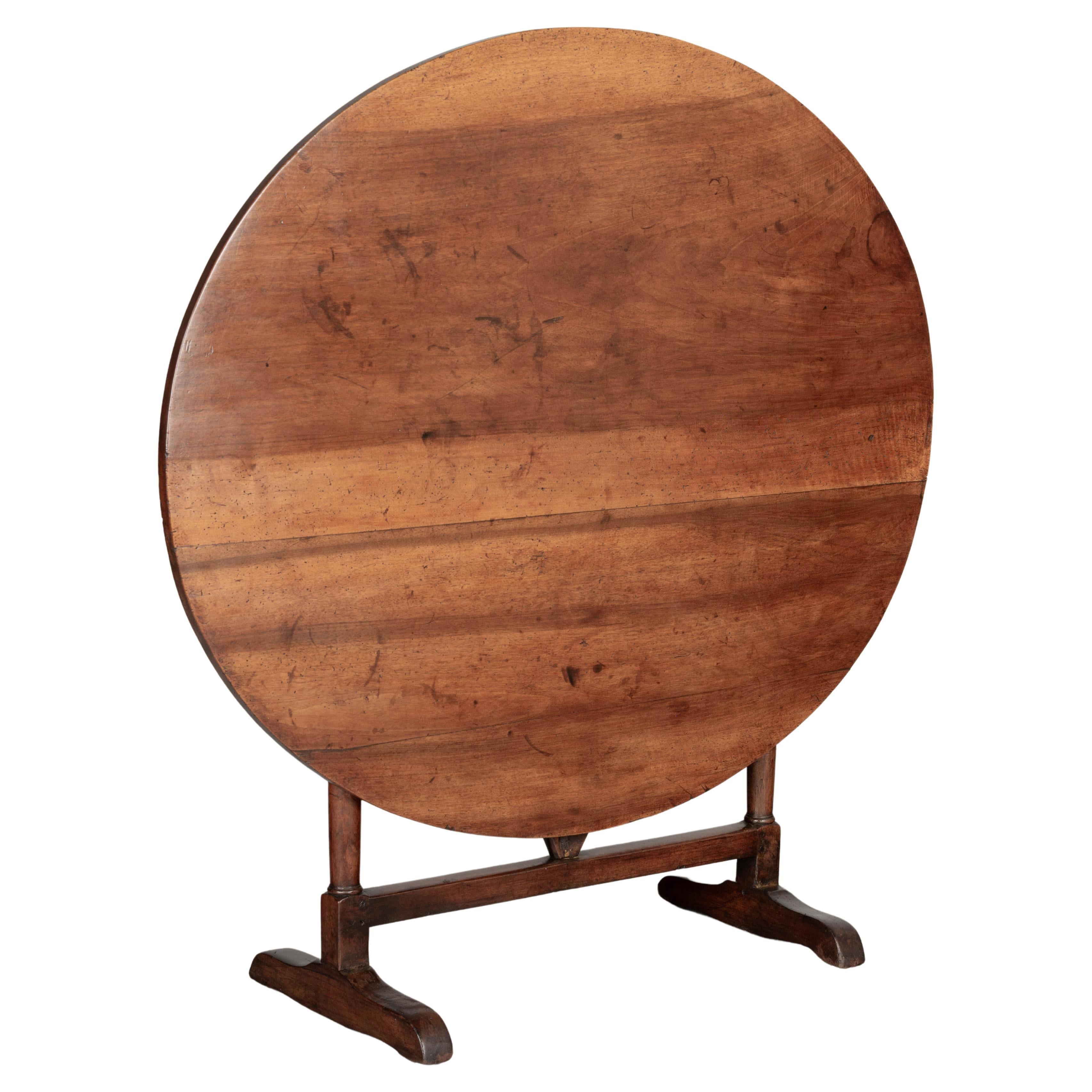 19th Century French Wine Tasting Table or Tilt-Top Table For Sale