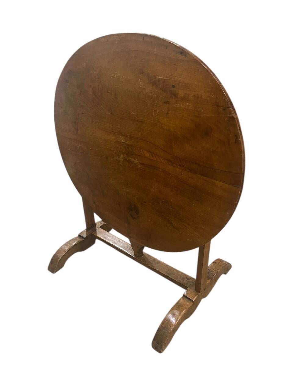 Country 19th Century French Wine Tasting Tilt Top Table For Sale