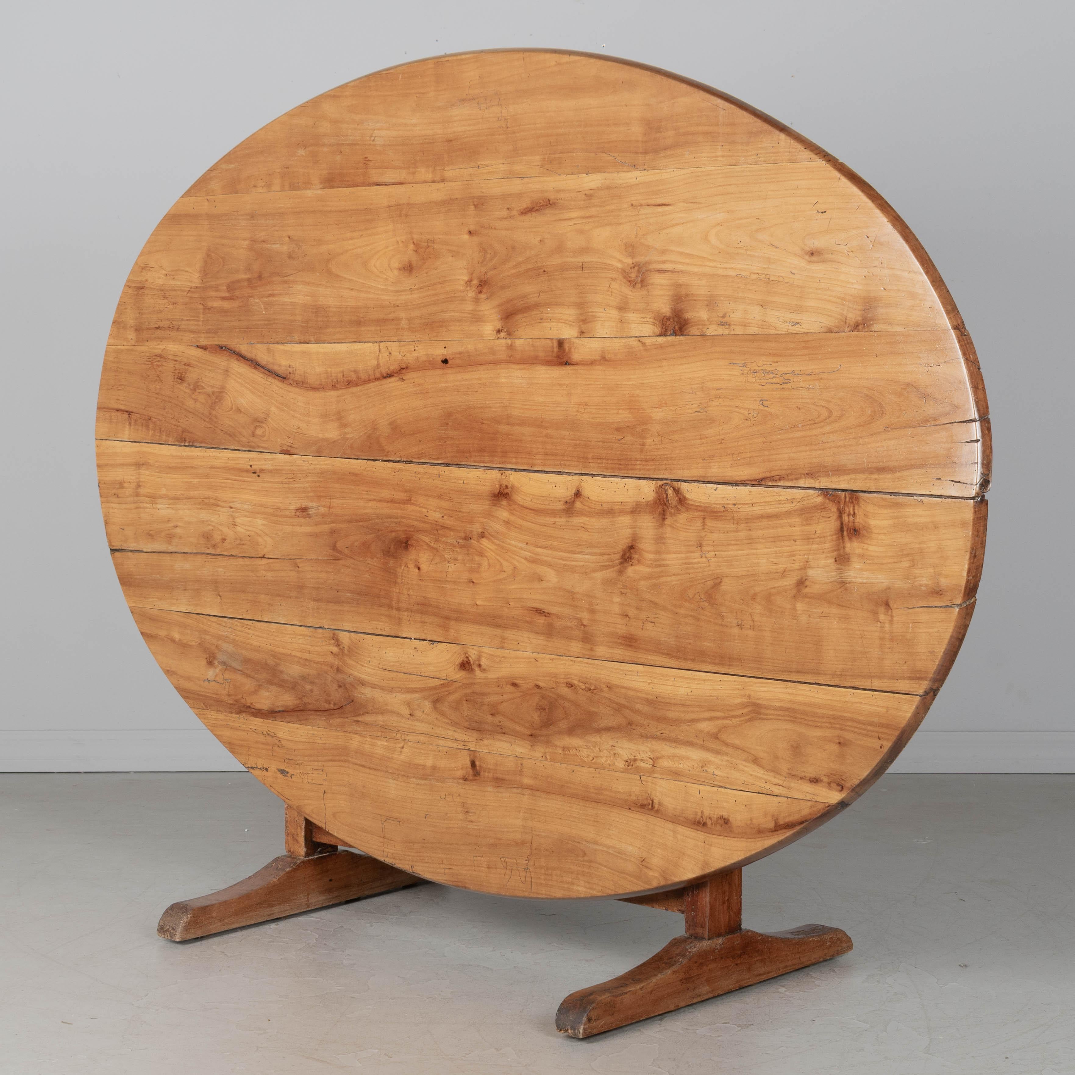 Country 19th Century French Wine Tasting Tilt Top Table For Sale