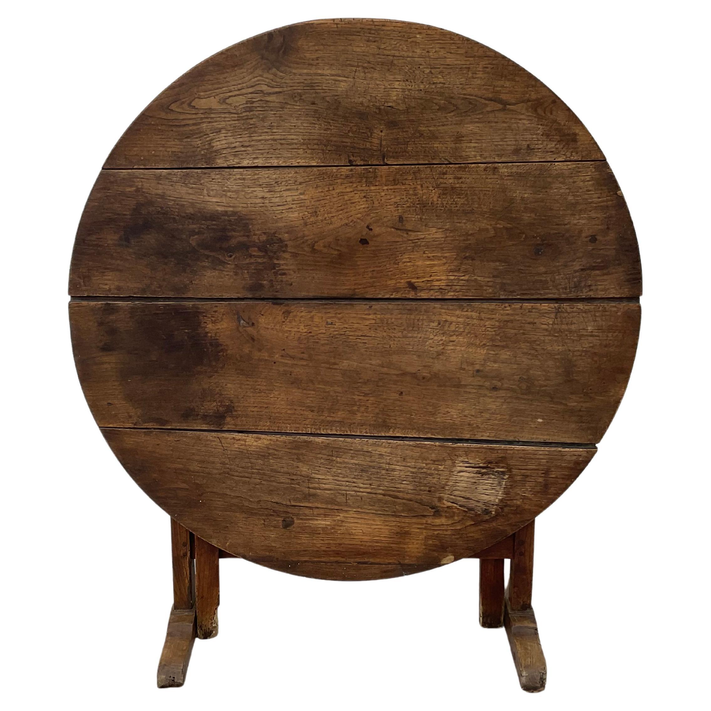 19th Century French Wine Tasting Tilt Top Table In Good Condition For Sale In Bradenton, FL