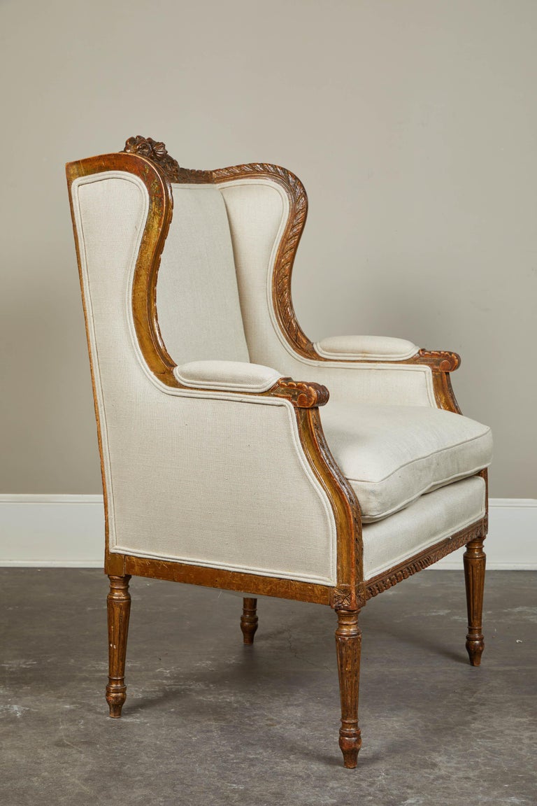 19th Century French Wing Back Chair at 1stDibs