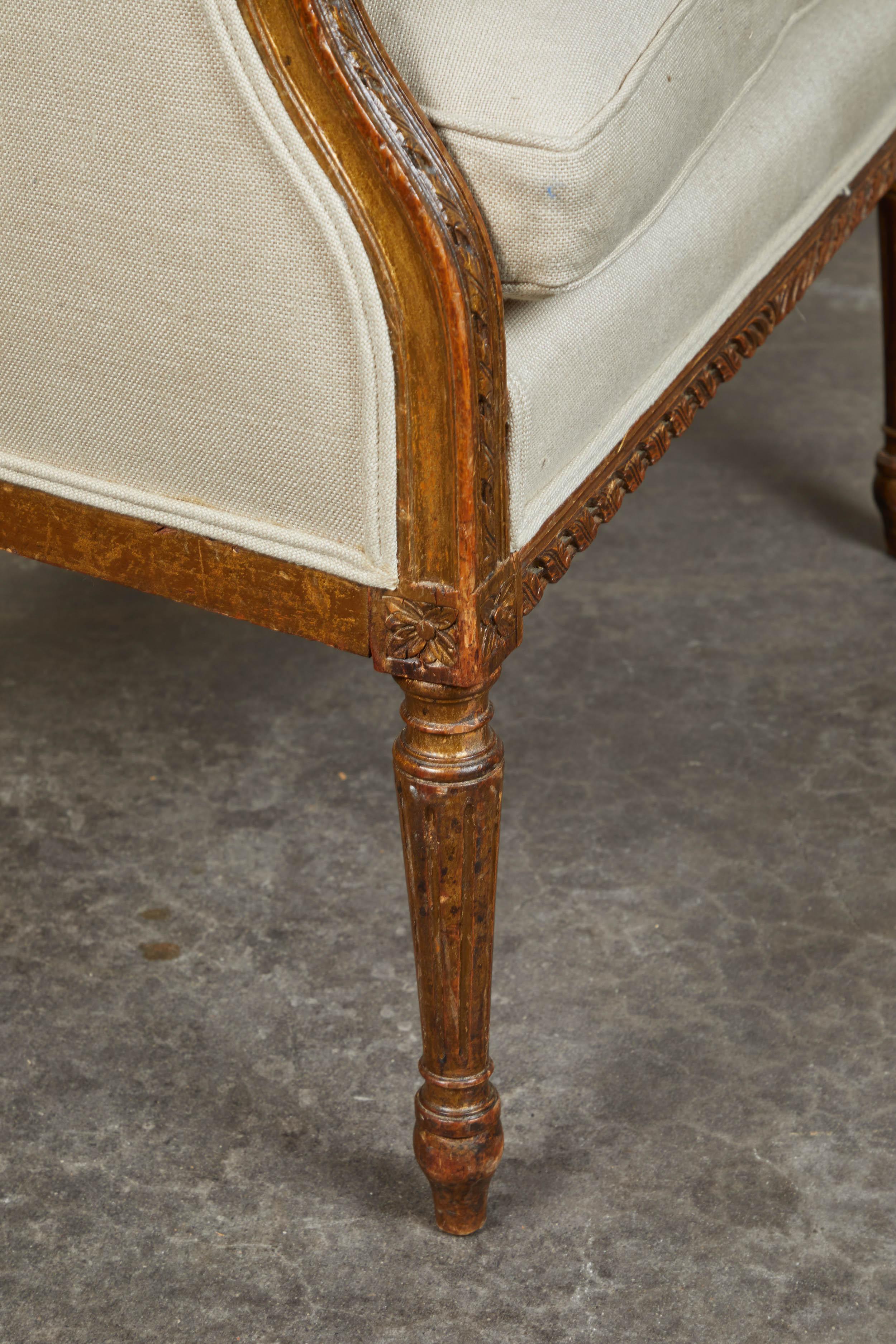 Empire 19th Century French Wing Back Chair