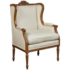 Antique 19th Century French Wing Back Chair