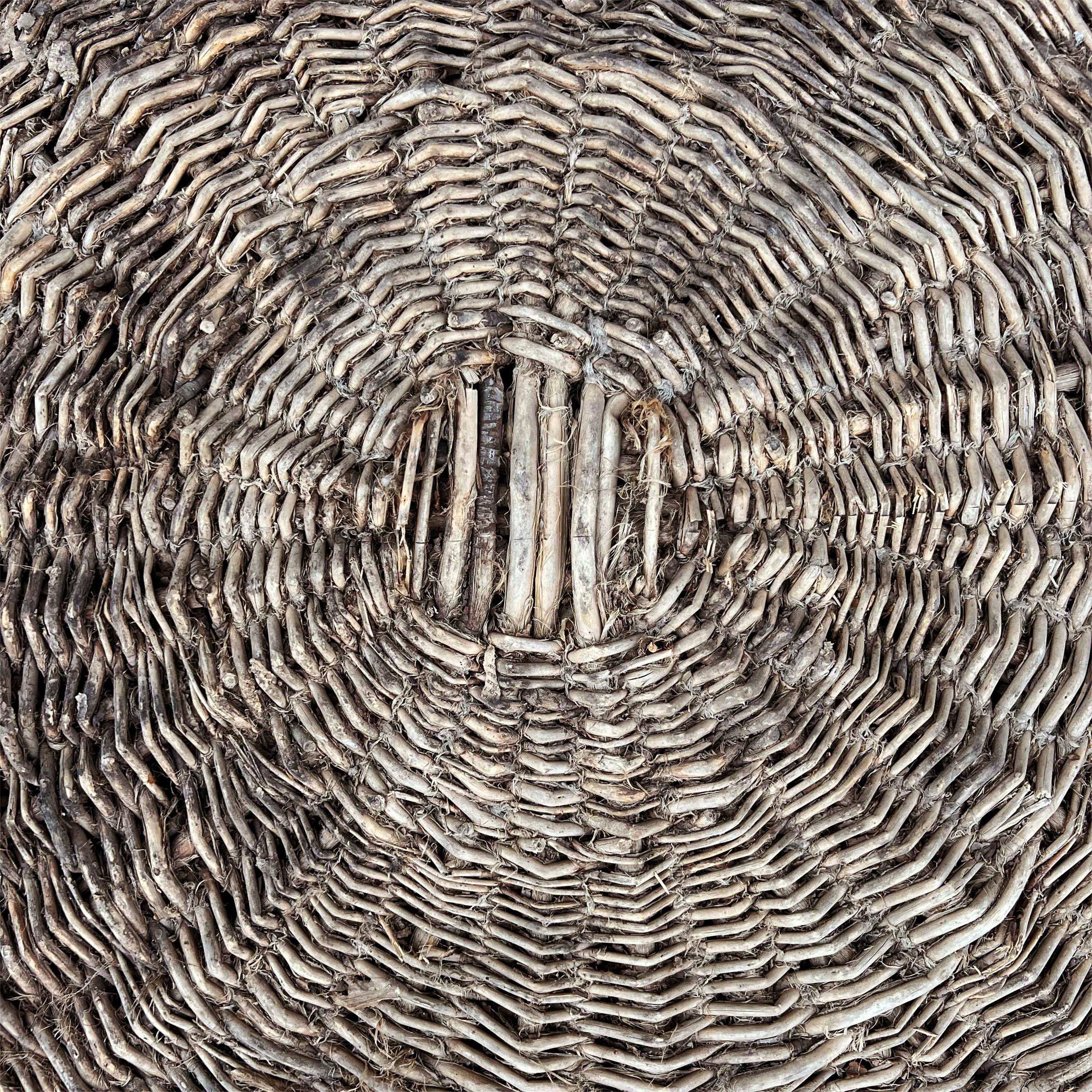 Hand-Woven 19th Century French Winnowing Basket