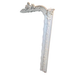 Grande specchio francese in legno e stucco del XIX secolo, 1890