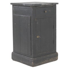 19th Century French Wood Black Patinated Buffet With Marble Top