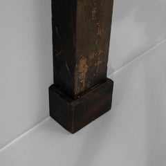 19th Century French Wood Black Patinated Fireplace