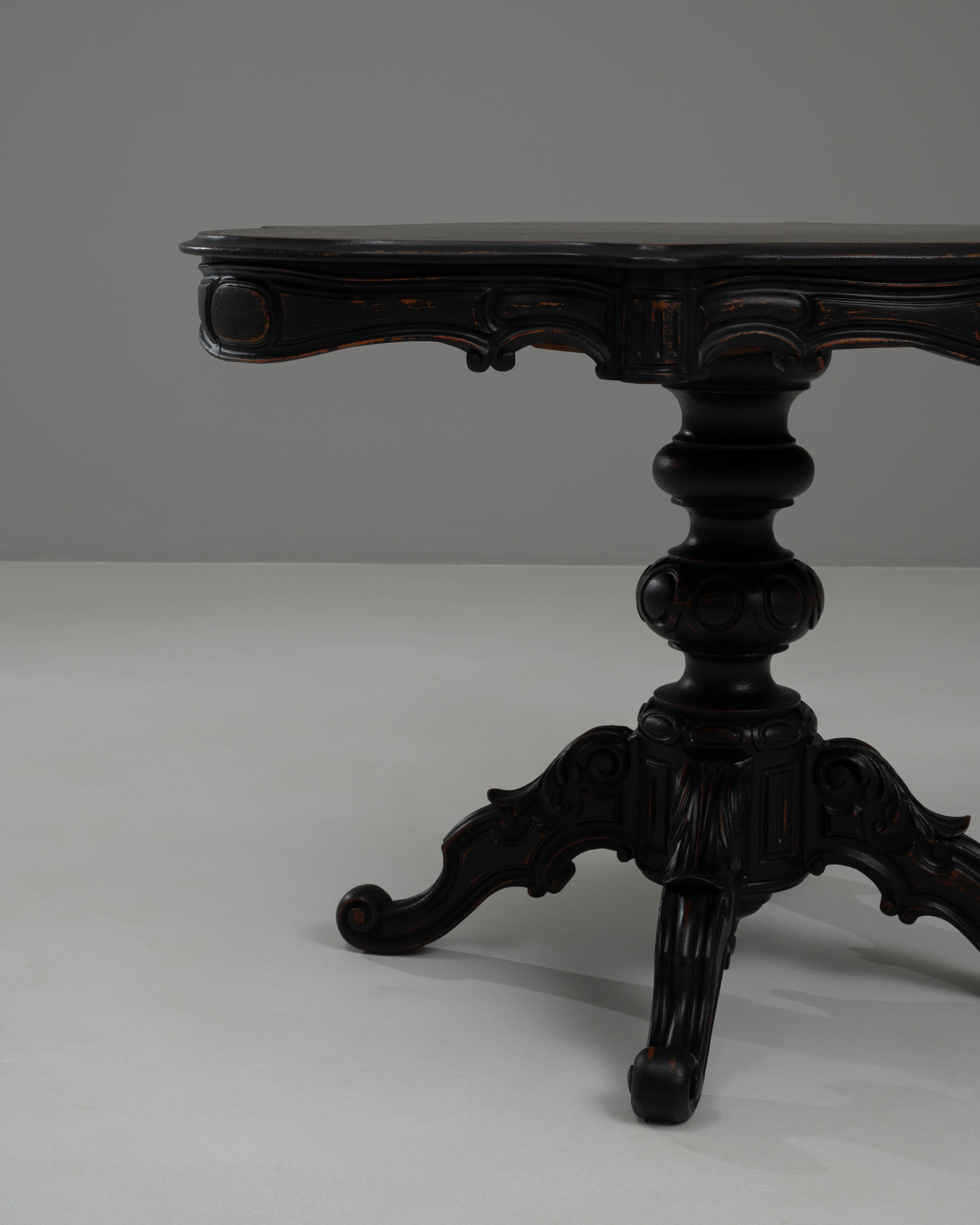XIXe siècle Table d'appoint en bois patiné noir du 19e siècle, France en vente