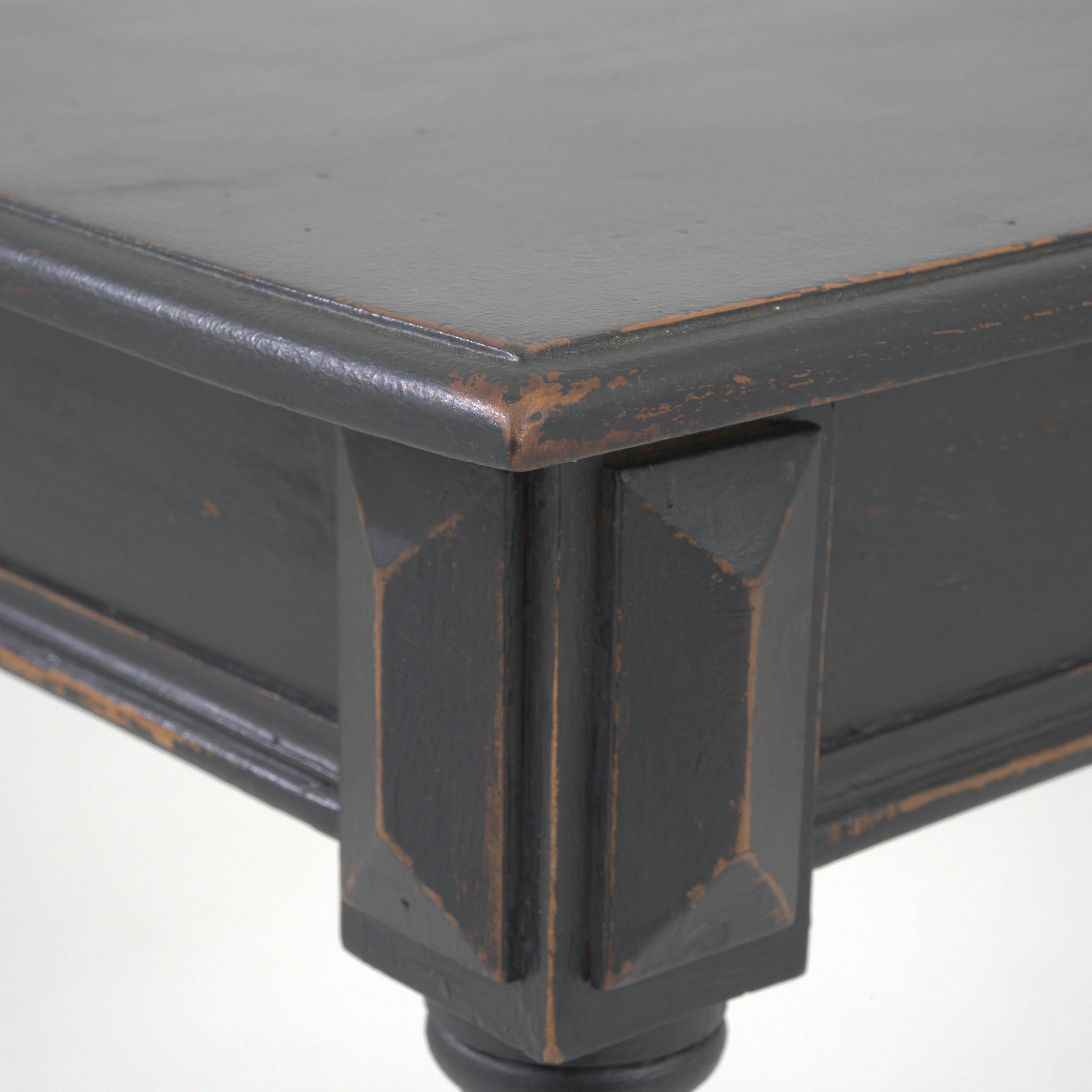 19th Century French Wood Black Patinated Side Table 6