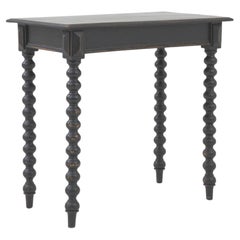 19th Century French Wood Black Patinated Side Table