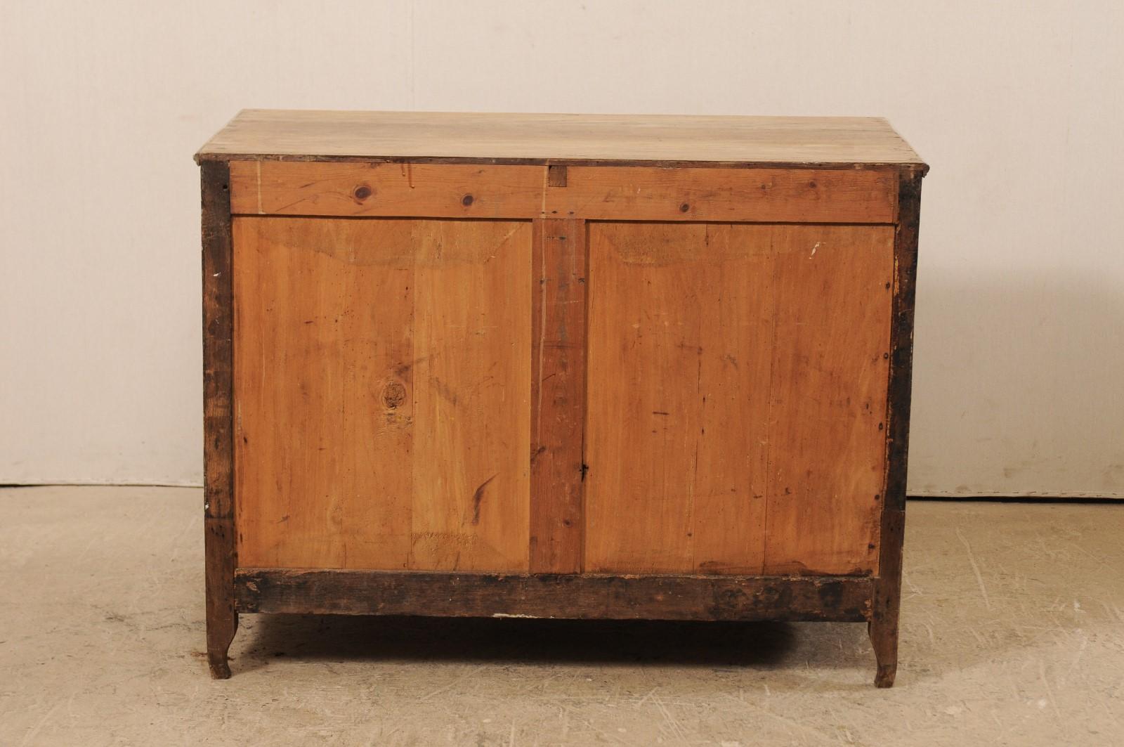 19th Century French Wood Chest of Drawers with Wonderfully Scalloped Skirt 4
