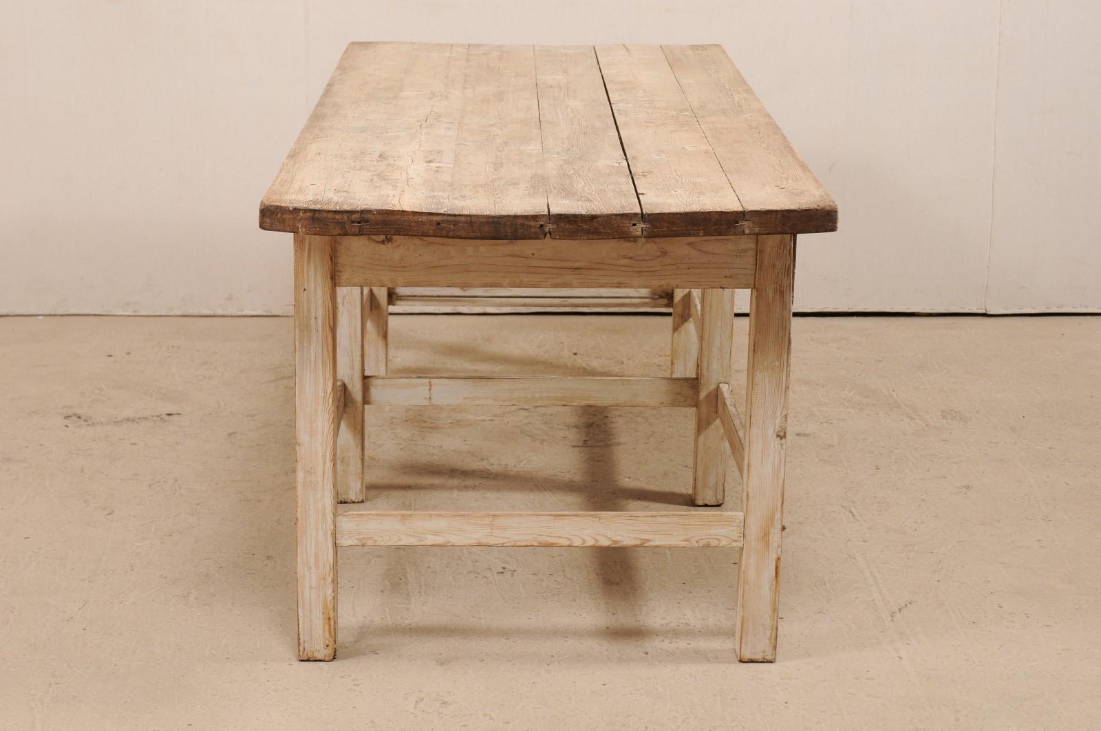 19th Century French Wood Kitchen Island Table 4