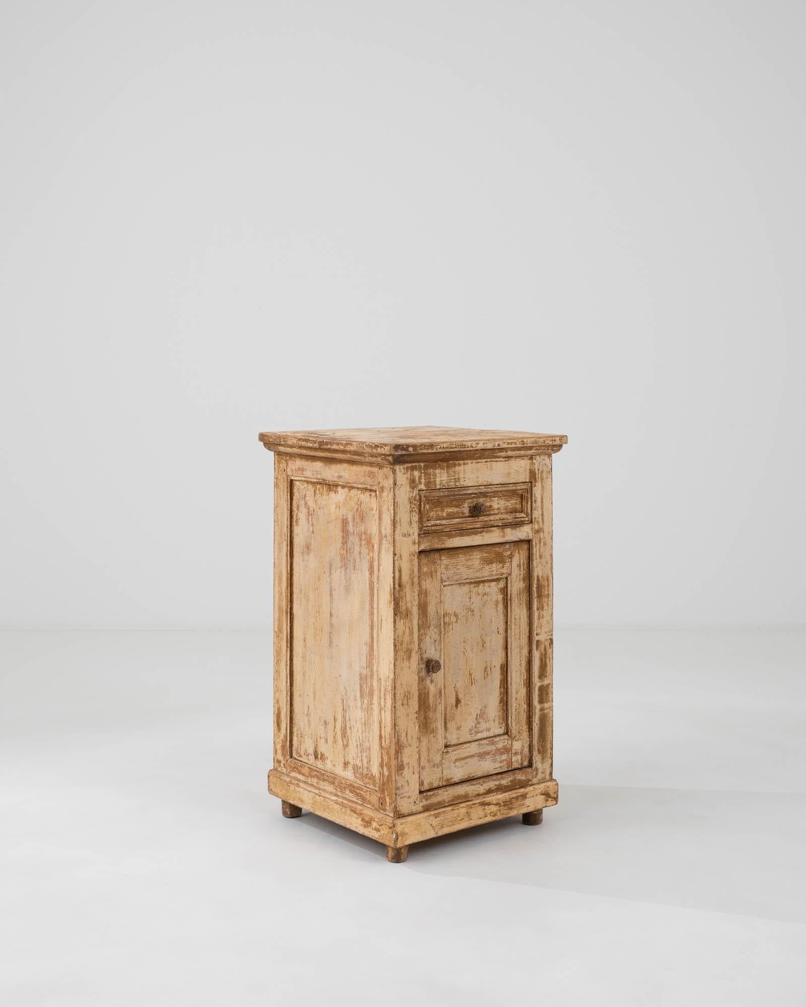 19th Century French Wood Patinated Bedside Table For Sale 2