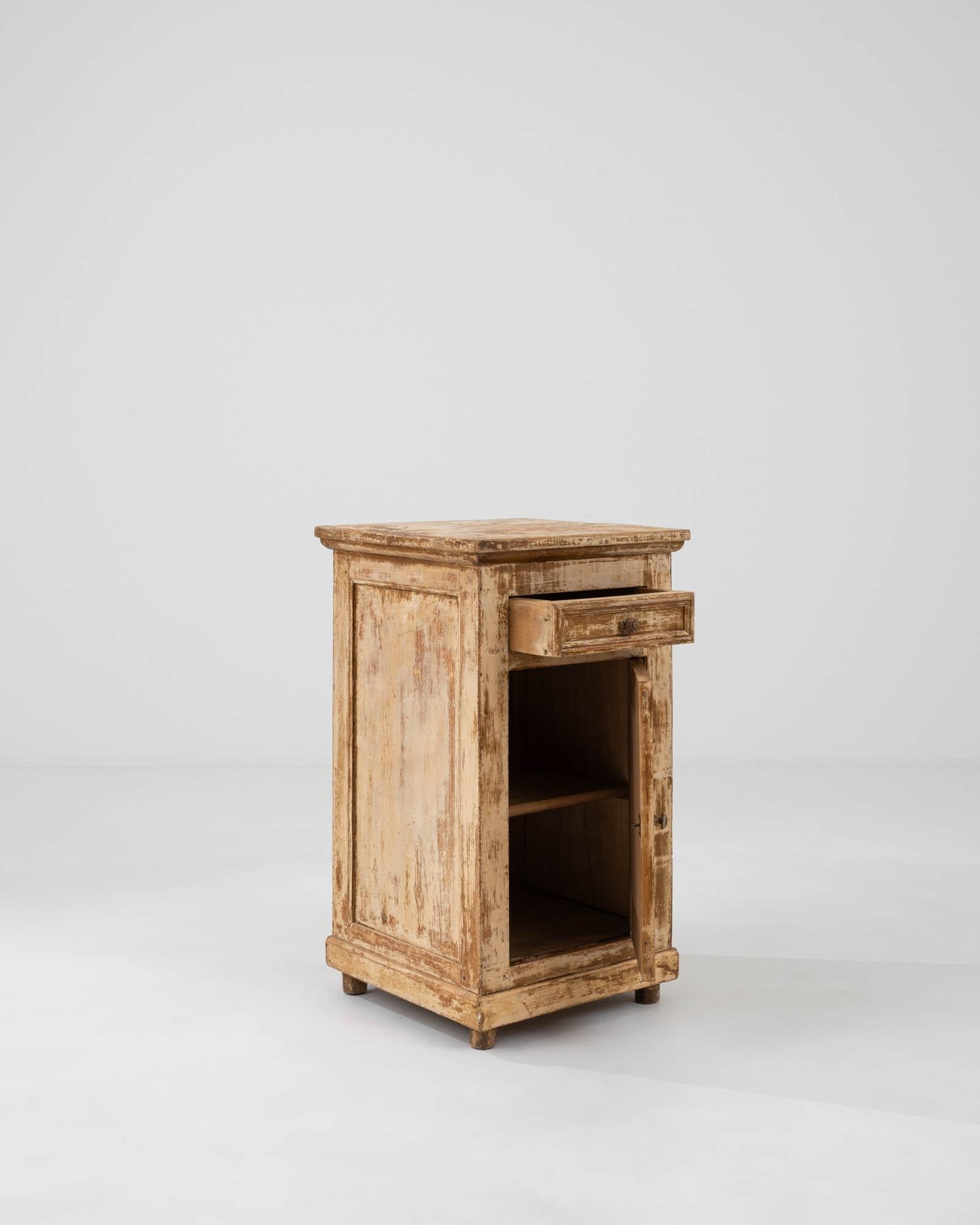 19th Century French Wood Patinated Bedside Table For Sale 3