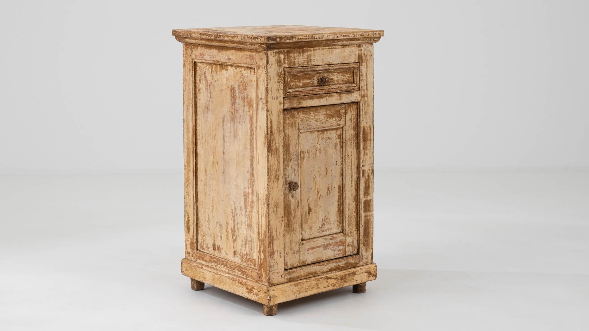 19th Century French Wood Patinated Bedside Table For Sale 5