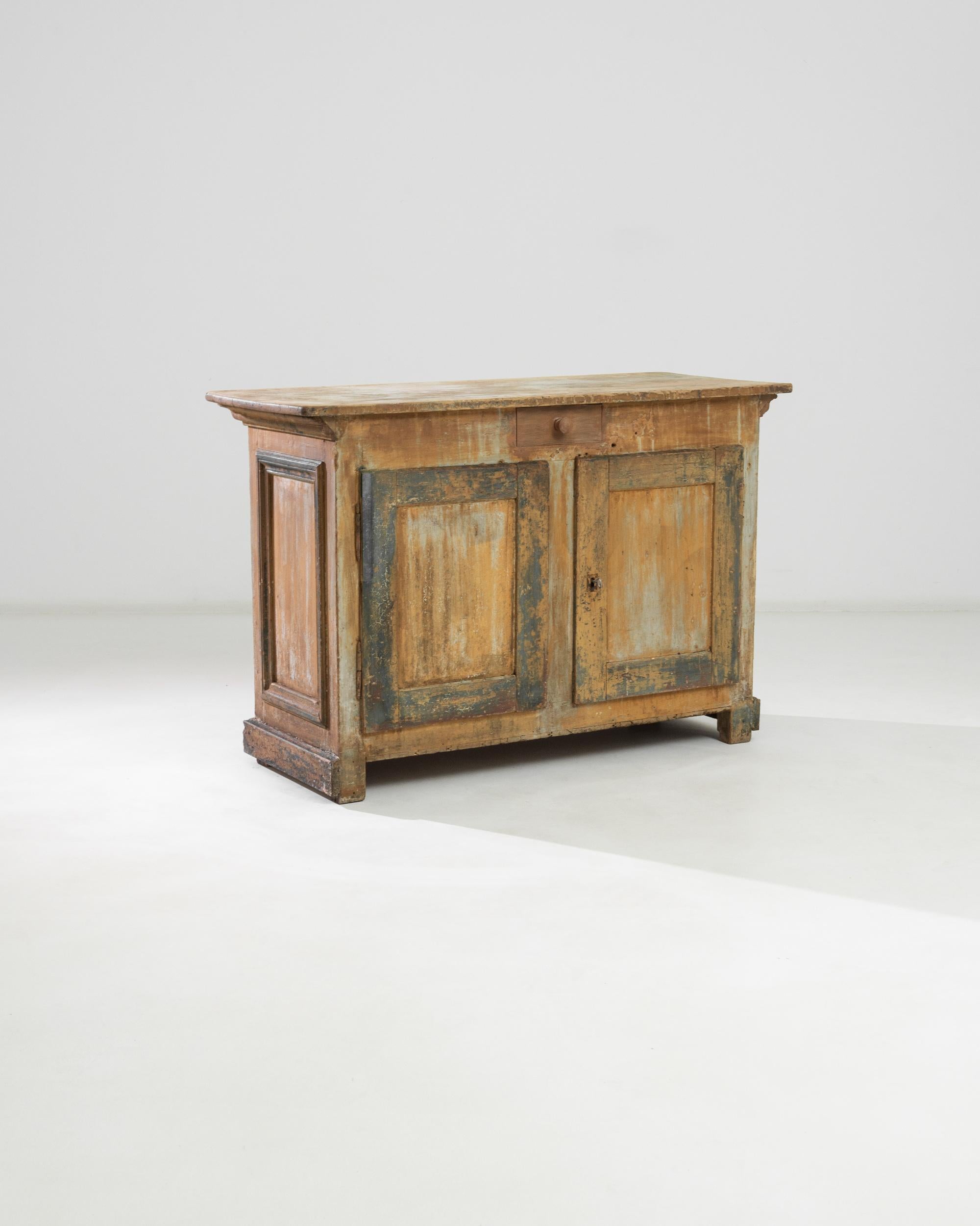 French Provincial 19th Century French Wood Patinated Buffet For Sale