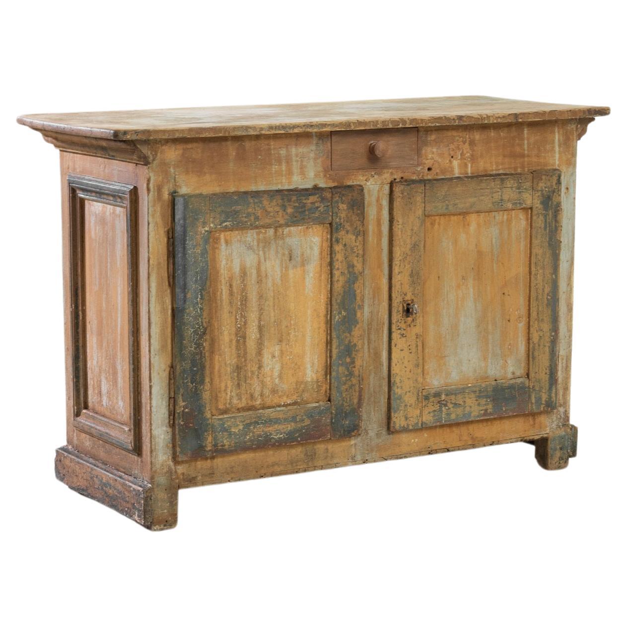 19th Century French Wood Patinated Buffet For Sale