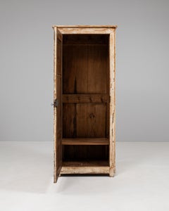19th Century French Patinated Wood Cabinet, Rustic Elegance & Storage