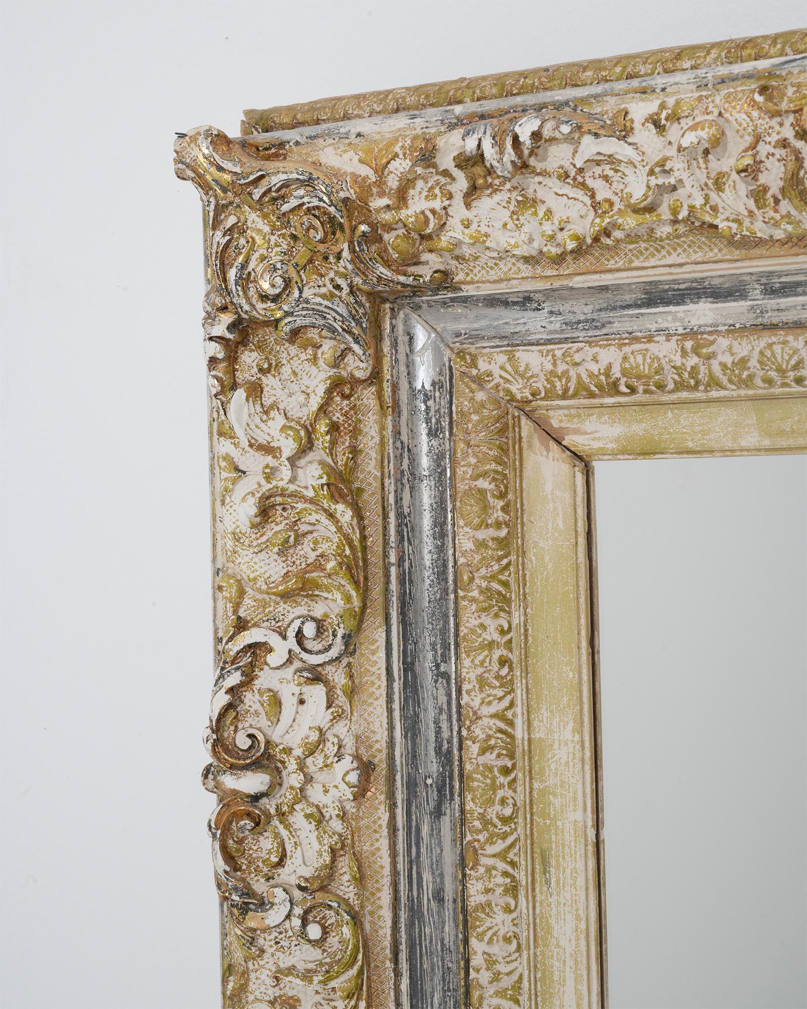 19th Century French Wood Patinated Mirror For Sale 8