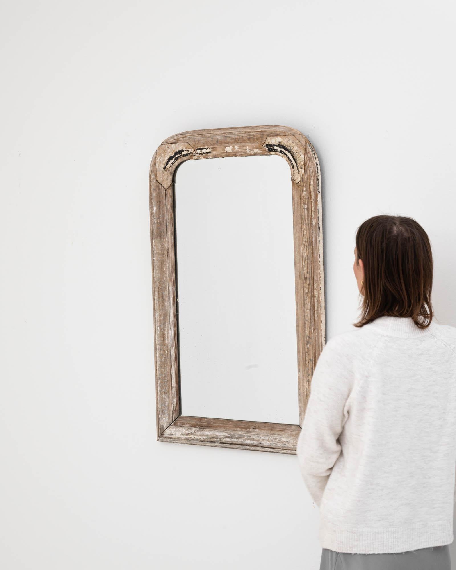19th Century French Wood Patinated Mirror 1
