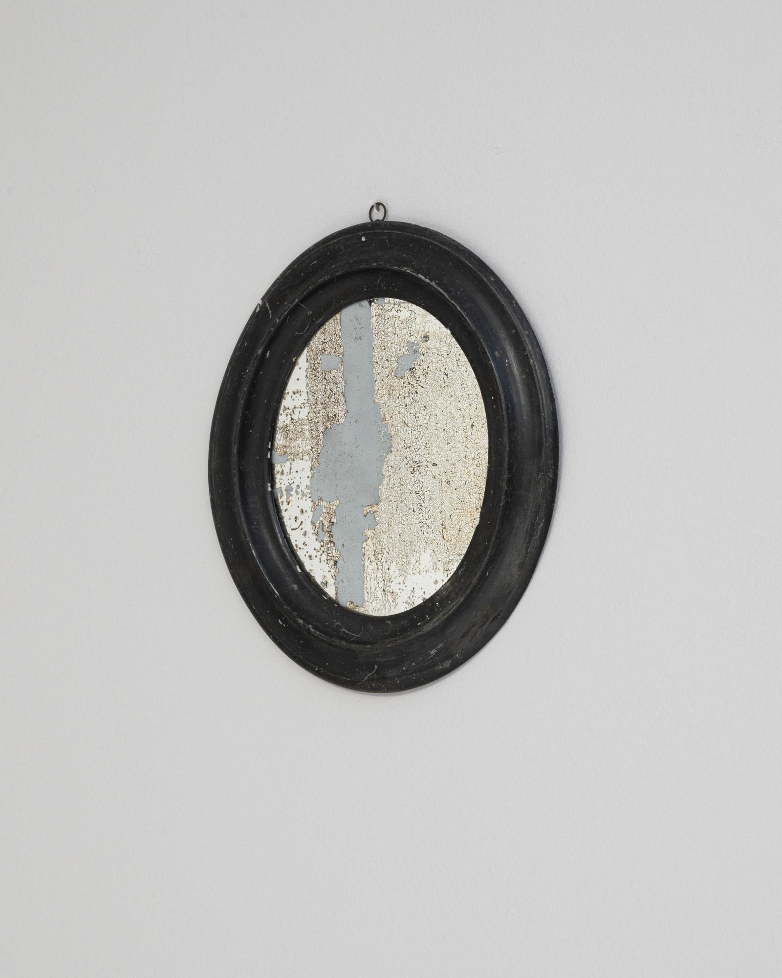 19th Century French Wood Patinated Mirror For Sale 1